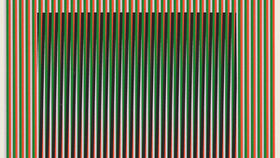 Carlos Cruz-Diez, Farbaddition B, 1988, Siebdruck auf Karton