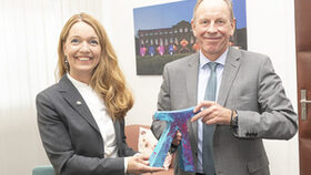 Gladbecks Bürgermeisterin Bettina Weist mit Oberbürgermeister Bernd Tischler