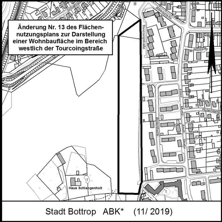 Änderung Nr. 13 des Flächennutzungsplans zur Darstellung einer Wohnbaufläche im Bereich westl. der Tourcoingstraße