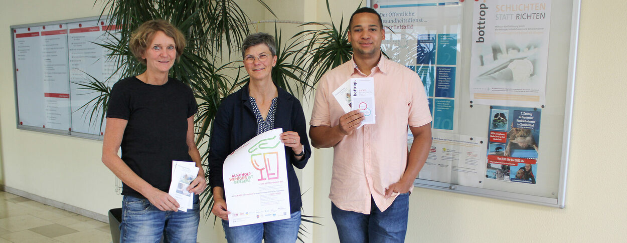 Das Team der Suchtberatung v. l. Simone Steffens, Raffaela Wenk, Elias Zablocki