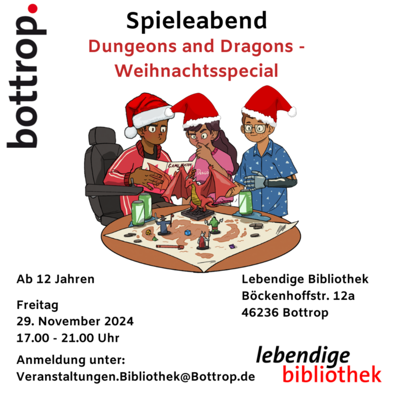 Plakat Spieleabend "Dungeons and Dragons - Weihnachtsspecial"